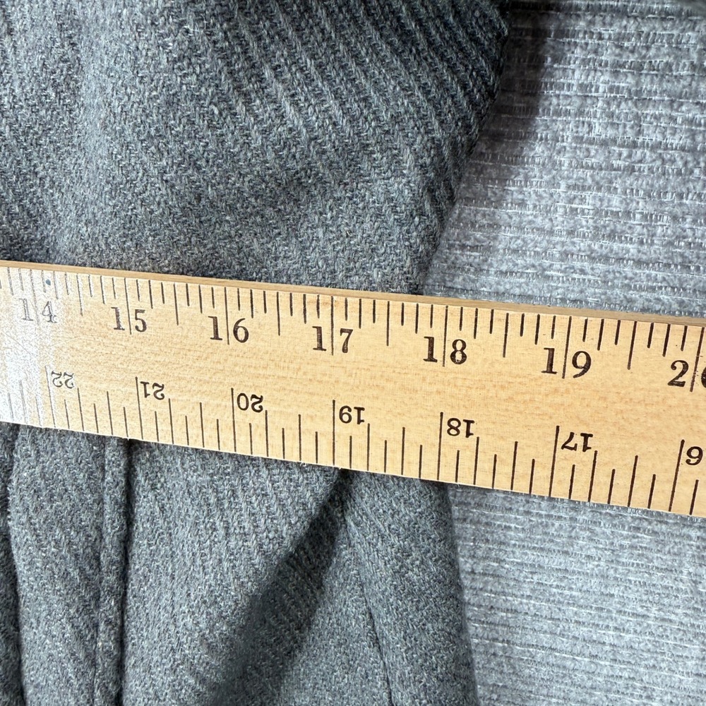 Vintage Paul Frank Pea Coat Women XL Gray Wool Blend Polka Dot Lining Y2K - Picture 7 of 12